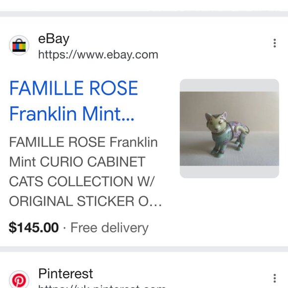 Famille Rose Franklin Mint Cabinet Cat Collection - Picture 14 of 14